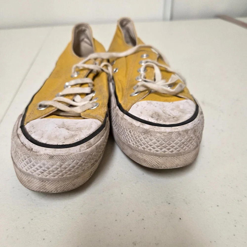 Converse Chuck Taylor All Star Lift Ox Yellow Platform Sneakers Womens 6 A03057F